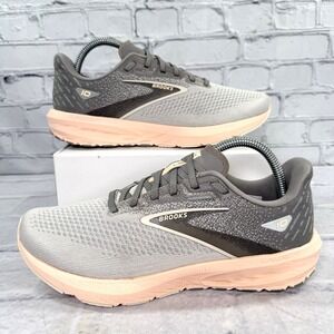 Brooks Womens Launch 10 Size 9 Running Shoes 1203981B179 Gray Pale Peach